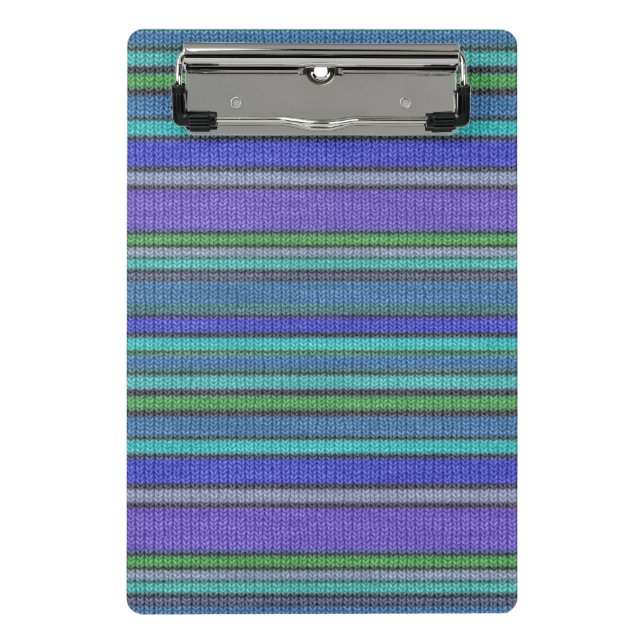 Coloured knitting Stripes seamless pattern 2 Mini Clipboard (Front)