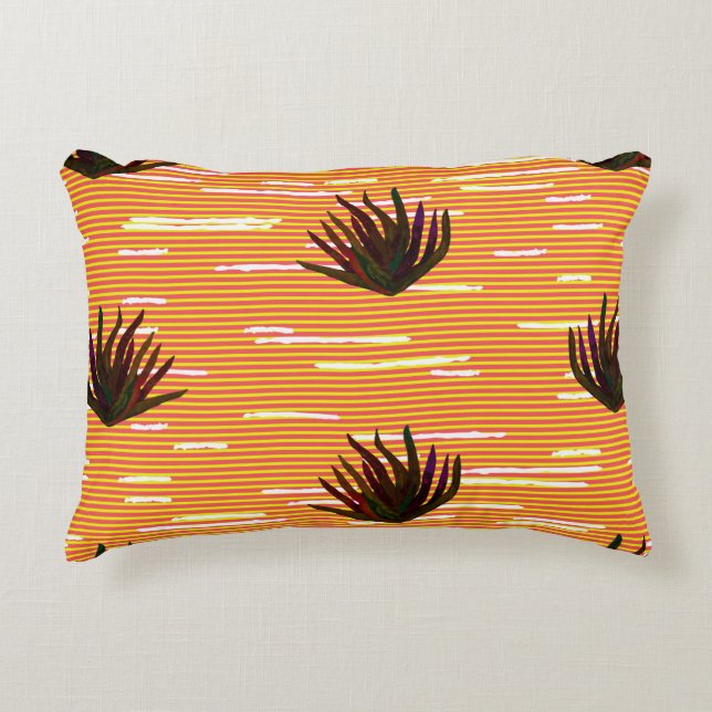 Coloured leaves,exotic plant seamless pattern in v accent pillow (Front)