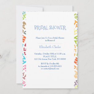 Coloured Letters Invitation