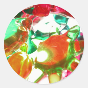 Coloured Lights Classic Round Sticker