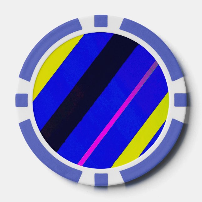Coloured lines poker chips (Front)