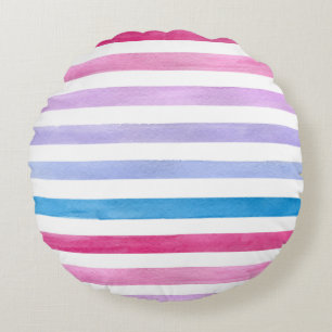 Coloured lines round pillow