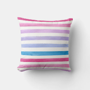 Coloured lines throw pillow