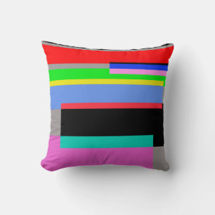 Coloured lines throw pillow