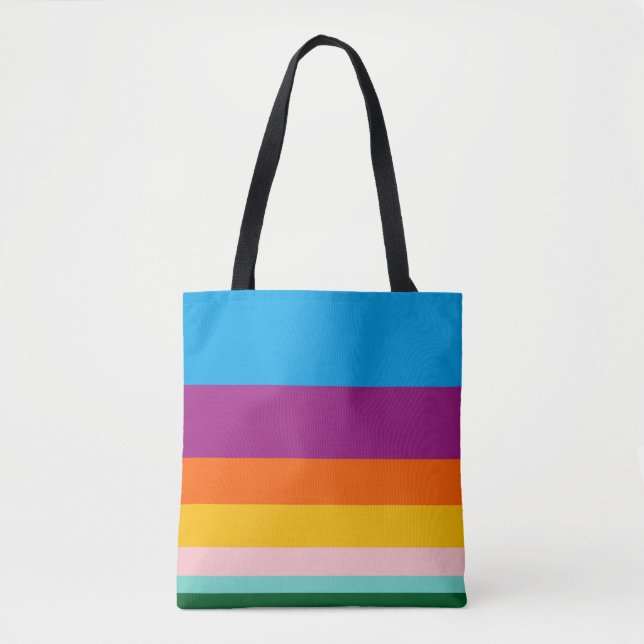 Coloured lines tote bag (Front)