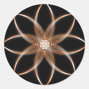 Coloured Lotus Classic Round Sticker