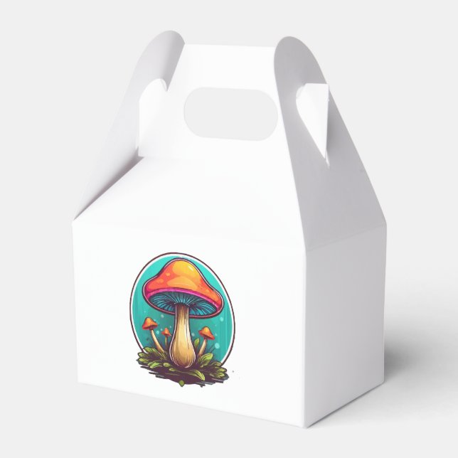 Coloured Magic Mushrooms Favor Box (Front Side)