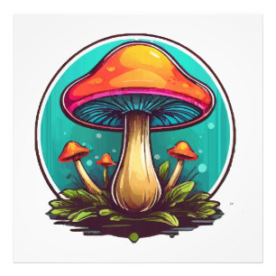 Coloured Magic Mushrooms Photo Print