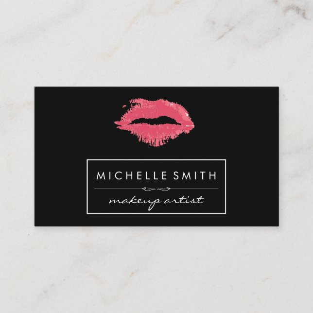 Coloured Makeup Powder | Makeup Artist | Kiss Business Card (Front)