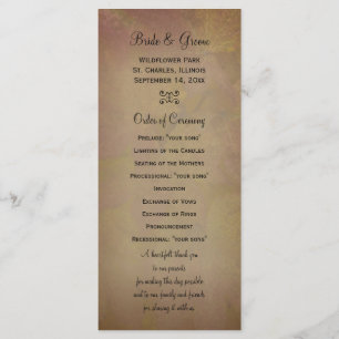Coloured Maple Leaves Wedding Program