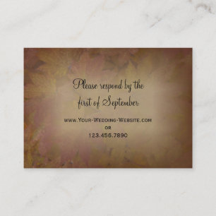 Coloured Maple Leaves Wedding RSVP Response Card