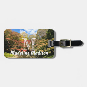 Coloured Maple Trees by Pond Luggage Tag