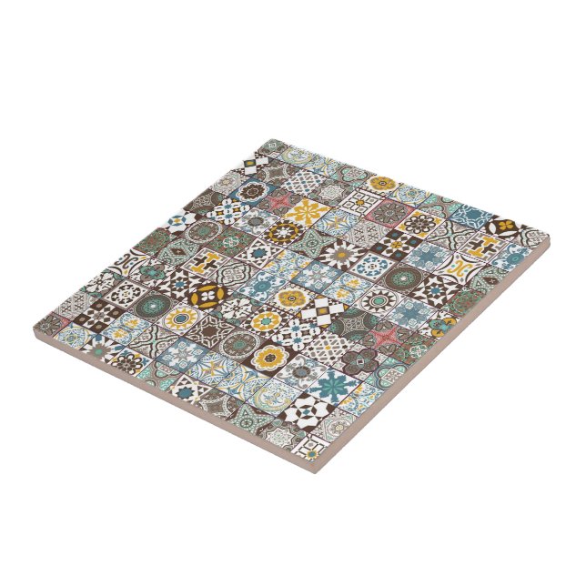 Coloured Moroccan tile (Side)