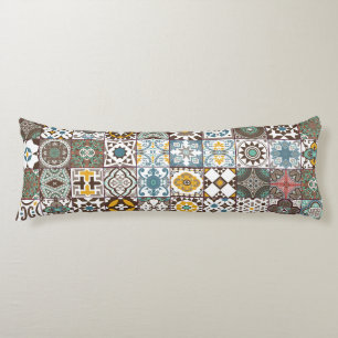 Coloured Moroccan tile Body Pillow