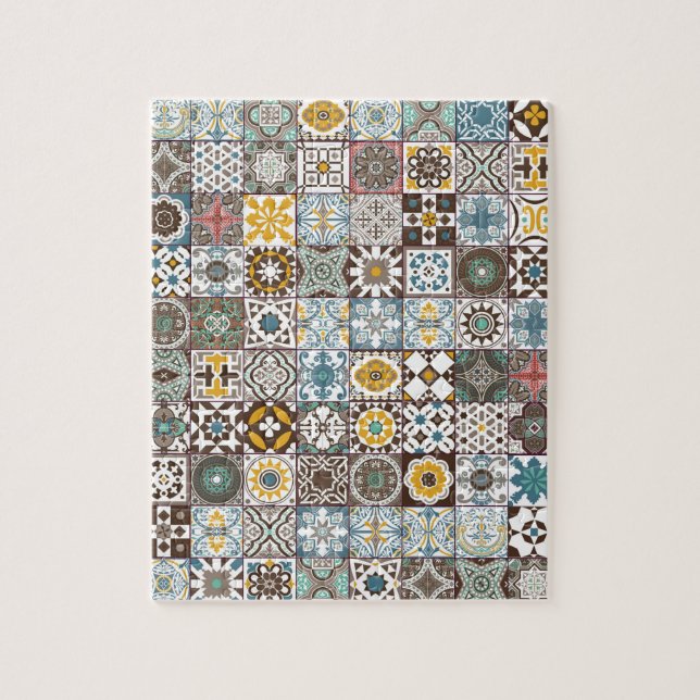 Coloured Moroccan tile Jigsaw Puzzle (Vertical)