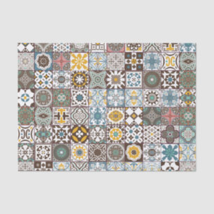 Coloured Moroccan tile Tissue Paper