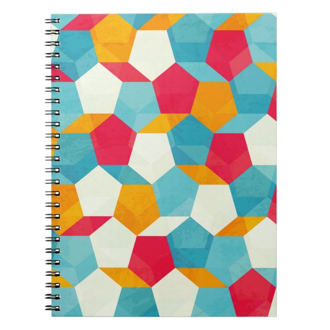 coloured mosaic seamless pattern notebook (Front)