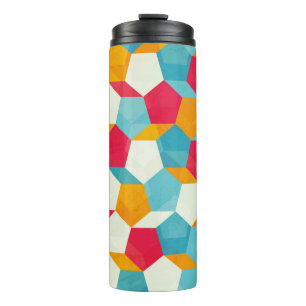 coloured mosaic seamless pattern thermal tumbler