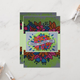 Coloured Mother's Day Card