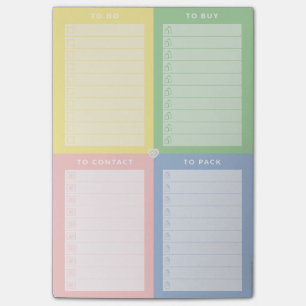 Coloured Multiple To-Do's Notepad