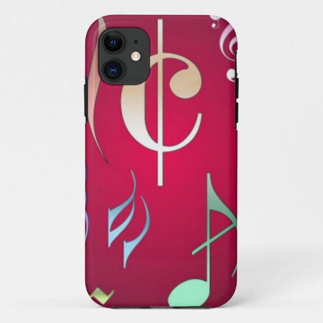 Coloured Musical Notes Case-Mate iPhone Case (Back)