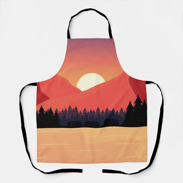 Coloured natural landscape apron (Front)