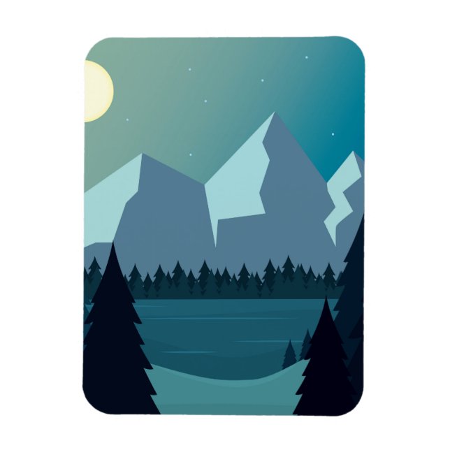  Coloured natural landscape Magnet (Vertical)