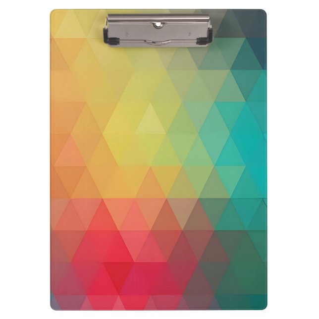 Coloured Neon Glass Pattern Clipboard (Front)
