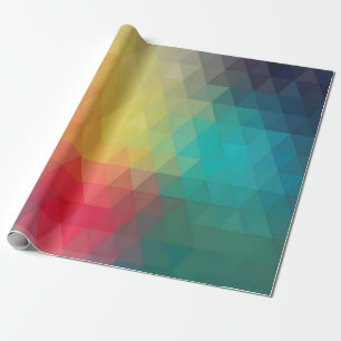 Coloured Neon Glass Pattern Wrapping Paper