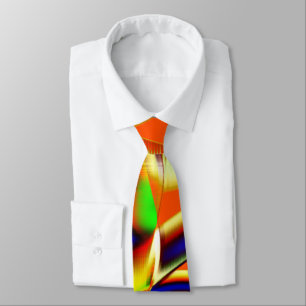 Coloured of majestic colours, blue and orange foug tie