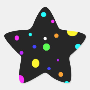 Coloured Orbs-star sticker