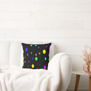 Coloured Orbs Throw Pillow