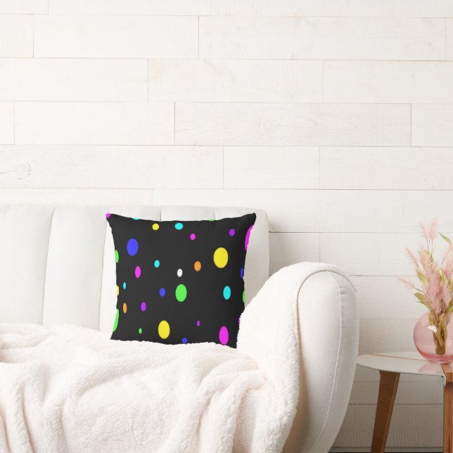 Coloured Orbs  Throw Pillow (Couch)