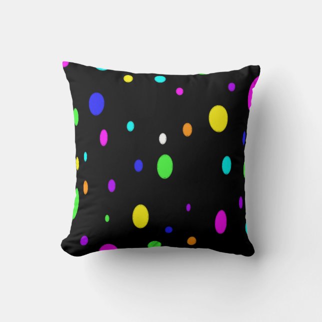 Coloured Orbs  Throw Pillow (Front)