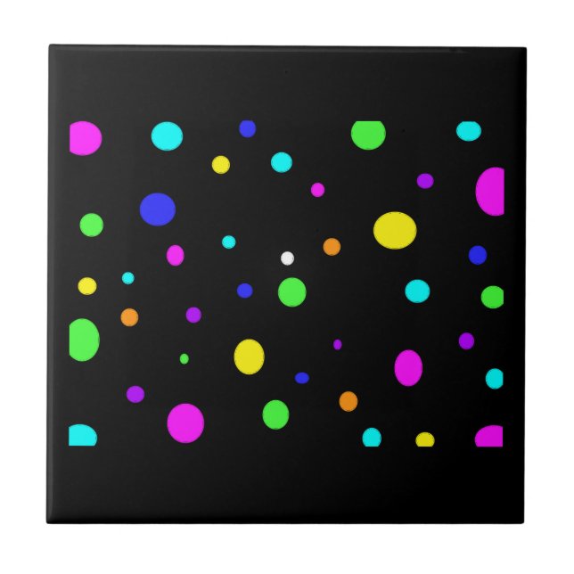 Coloured Orbs-tile Tile (Front)