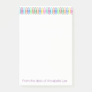 Coloured Paperclips Post-it Notes