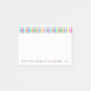 Coloured Paperclips Post-it Notes