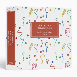 Coloured Party Confetti Pattern Binder