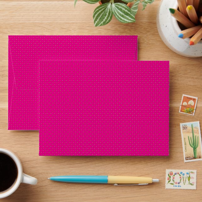Coloured & Patterned Envelopes | Hot Pink, Blush  (Desk)