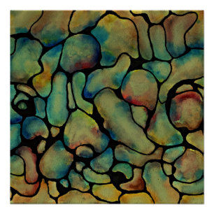 Coloured Pebbles 1 Poster