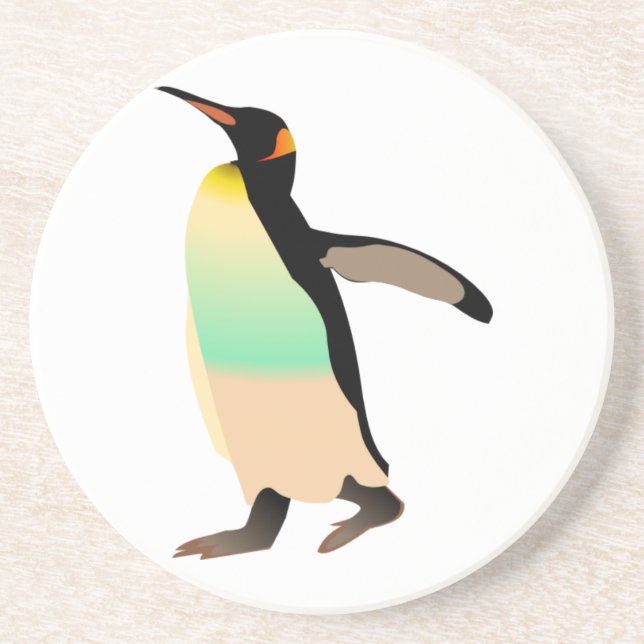 Coloured Peguin Coaster (Front)