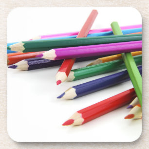 Coloured Pencil Stack Cork Coaster