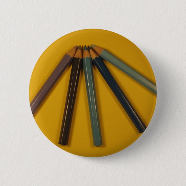 Coloured Pencils 2 Inch Round Button (Front)