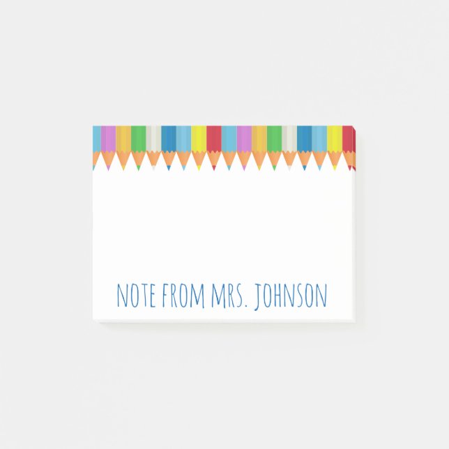 Coloured Pencils 2 Post-it Notes (Front)