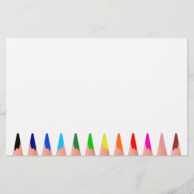 Coloured Pencils Art Stationery (White) (Front)