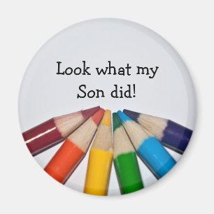 Coloured Pencils Artwork Display Magnet