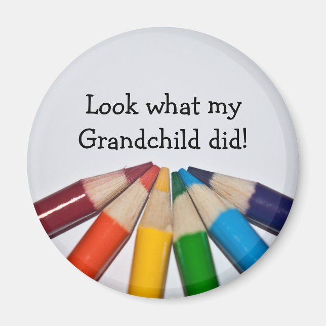 Coloured Pencils Artwork Display Magnet (Front)