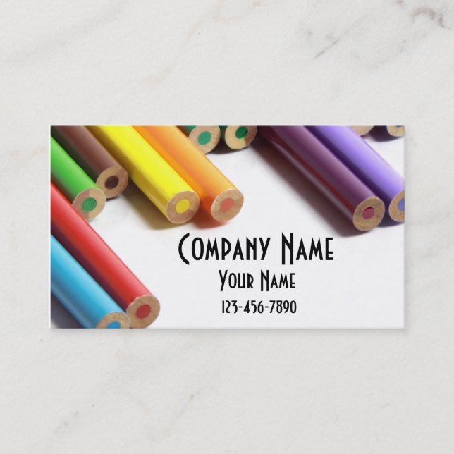 Coloured Pencils Business Card (Front)