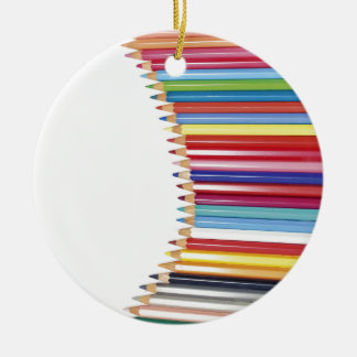 Coloured Pencils Ceramic Ornament