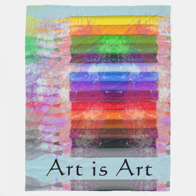 Coloured Pencils Fleece Blanket (Front)